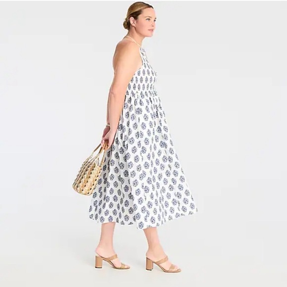 J. Crew Dresses & Skirts - Jcrew floral block print midi dress with adjustable spaghetti straps